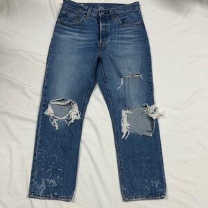 Levi’s 501 Original Distressed Blue Jeans